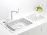 Brabantia Мойочный контейнер Sink Side с крылом для сушки, светло-серый 302688 — фото 5