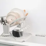 Brabantia Складная сушилка для посуды 51х42см светло-серая 139444 — фото 3