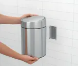 Brabantia Контейнер для мусора Slide Bin 5л, матовая сталь 477546 — фото 6