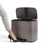 Brabantia Контейнер для мусора Bo 3х11л с сегрегацией, платина 121067 — фото 8