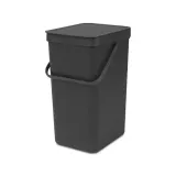 Brabantia Контейнер для мусора Sort & Go 16л, серый 109966 — фото 1