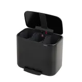 Brabantia Контейнер для мусора Bo 3х11л с сортировкой, черный 121104 — фото 7