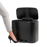 Brabantia Контейнер для мусора Bo 3х11л с сортировкой, черный 121104 — фото 8