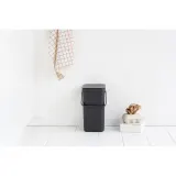 Brabantia Контейнер для мусора Sort & Go 12л, серый 109805 — фото 2