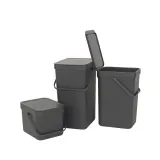 Brabantia Контейнер для мусора Sort & Go 12л, серый 109805 — фото 5