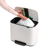 Brabantia Контейнер для мусора Bo 36л белый 121388 — фото 6