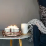 Wax Lyrical Ароматическая свеча Fired Earth 6x9,5 см 26 ч Darjeeling & Damask Rose FE1906 — фото 2