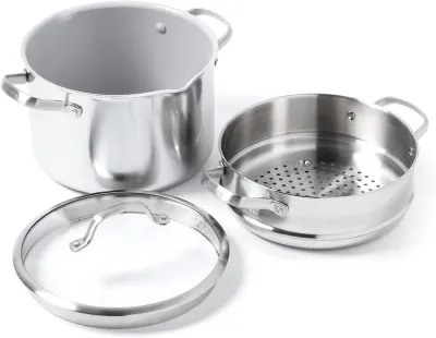 GreenPan Кастрюля Venice Pro 24 см 7,6 л с паровой вставкой evershine light grey EAN 885837013092