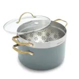 GreenPan Кастрюля Padova 24 см 5,7 л с паровой вставкой небесно-голубая EAN 4895156672913 — фото 1