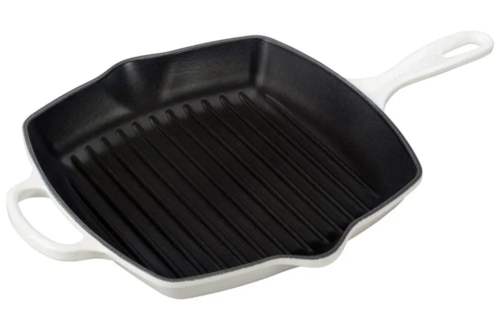 Le Creuset Чугунная сковорода 26 см для гриля белая EAN 024147262206