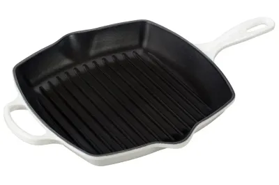 Le Creuset Чугунная сковорода 26 см для гриля белая EAN 024147262206