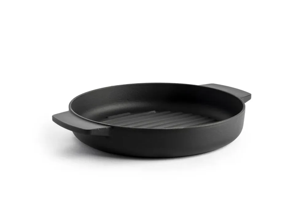 KitchenAid Чугунная сковорода-гриль 26 см матовая черная EAN 4895156681687
