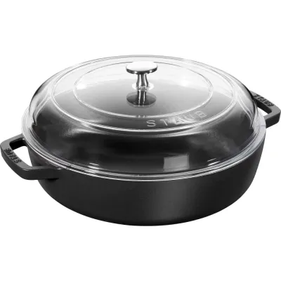 STAUB Чугунная сковорода 28 см с крышкой черная EAN 3272340030154