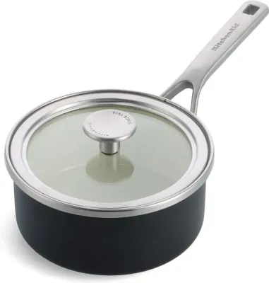KitchenAid Кастрюля Steel Core Enamel 18 см 2 л с крышкой матовая черная EAN 4894871004092