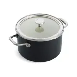 KitchenAid Кастрюля Steel Core Enamel 20 см 3,7 л с крышкой матовая черная EAN 4894871004054 — фото 5