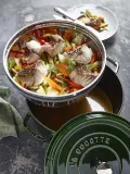 STAUB Чугунная кастрюля Cocotte 24 см 3,8 л со вставкой-пароваркой графит EAN 3272340053535 — фото 6