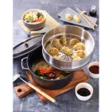 STAUB Чугунная кастрюля Cocotte 24 см 3,8 л со вставкой-пароваркой черная EAN 3272340054372 — фото 3