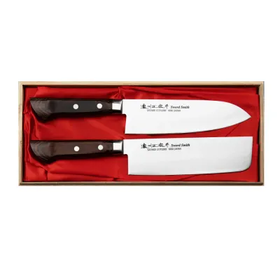 Satake Набор из 2 ножей Satake Unique Shirogami Santoku + Nakiri EAN 4956617600705