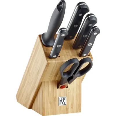 Zwilling Набор из 4 ножей Gourmet в блоке + точилка + ножницы EAN 4009839385704