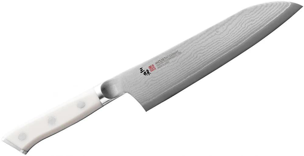 Mcusta Zanmai Классический дамасский нож Сантоку Corian 18 см EAN 4964496956035