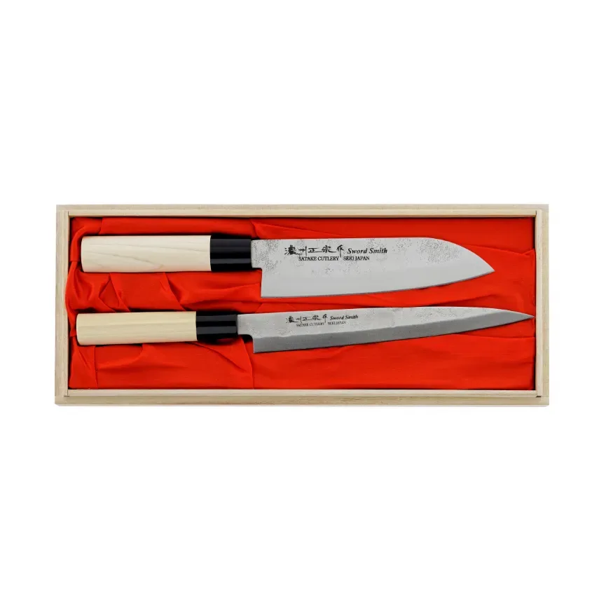Satake Набор из 2 ножей Nashiji Natural Santoku + Sashimi EAN 4956617600309
