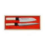 Satake Набор из 2 ножей Nashiji Natural Santoku + Sashimi EAN 4956617600309 — фото 1