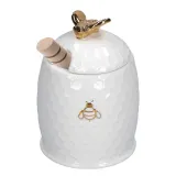 La Porcellana Bianca Контейнер для меда Aperegina Oro 8 см 500 мл с ложкой EAN 8027549100703 — фото 1