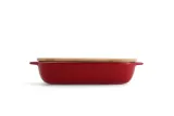 KitchenAid Керамическое блюдо 40x25x8,8 см + крышка Империя красный EAN 4894871028685 — фото 6
