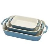 STAUB Набор из 3 керамических тарелок Приготовление античной бирюзы EAN 3272340050091 — фото 8