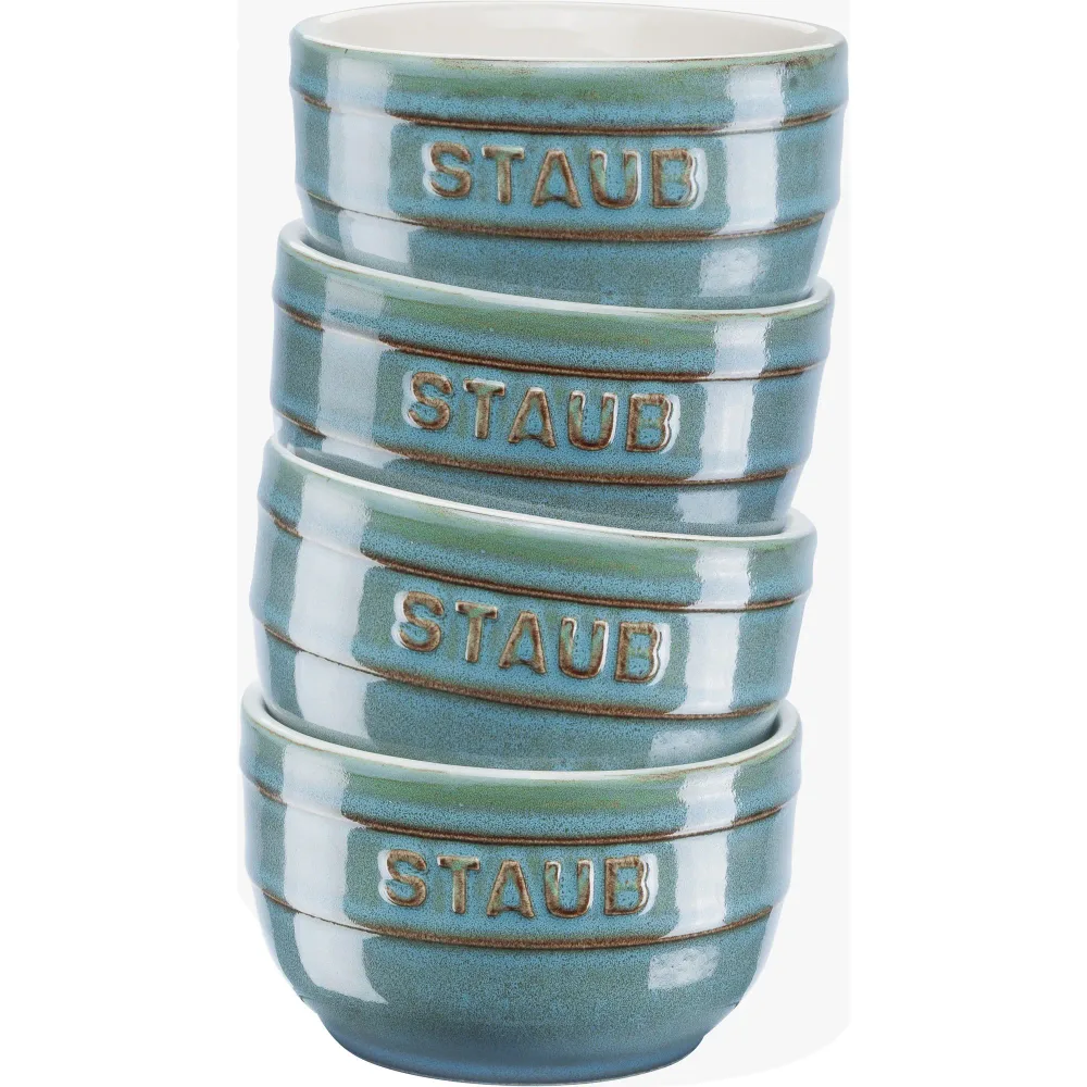 STAUB Набор из 4 рамекинов 9 см античная бирюза EAN 3272340049927