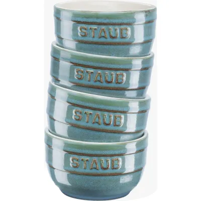 STAUB Набор из 4 рамекинов 9 см античная бирюза EAN 3272340049927