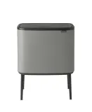 Brabantia Bo Touch 11+23л мусорный контейнер для минерального бетона серый EAN 8710755127243 — фото 1