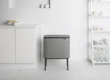 Brabantia Bo Touch 11+23л мусорный контейнер для минерального бетона серый EAN 8710755127243 — фото 2