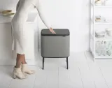 Brabantia Bo Touch 11+23л мусорный контейнер для минерального бетона серый EAN 8710755127243 — фото 3