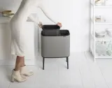 Brabantia Bo Touch 11+23л мусорный контейнер для минерального бетона серый EAN 8710755127243 — фото 4