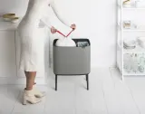 Brabantia Bo Touch 11+23л мусорный контейнер для минерального бетона серый EAN 8710755127243 — фото 6