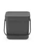 Brabantia Контейнер для мусора Sort & Go 3 л серый EAN 8710755209888 — фото 1