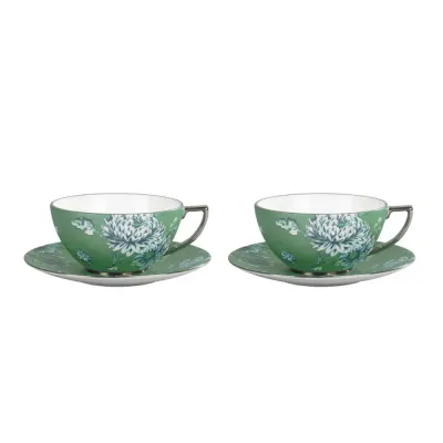 Wedgwood Набор из 2 чайных чашек Jasper Conran Chinoiserie Green 250 мл с блюдцами EAN 701587228169