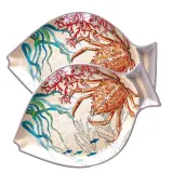 Rose&Tulipani Набор из 2 сервировочных тарелок с рыбками Sea Life 33x23 см из меламина EAN 8021918040478 — фото 1