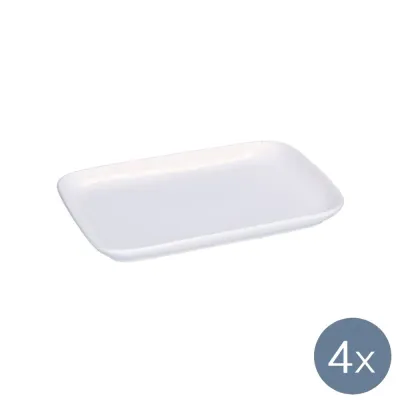 La Porcellana Bianca Набор из 4 сервировочных тарелок Essenziale New Age 22x15 см EAN 00003100