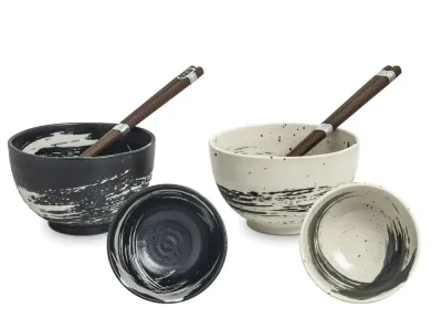 Mensa Home Набор из 2 мисок 13x8 см + 2 пары палочек для еды EAN 00844062