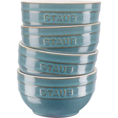 STAUB Набор из 4 чаш для сервировки 12 см античная бирюза EAN 3272340049880