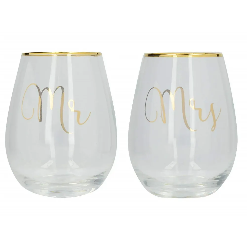 Kitchen Craft Набор из 2 бокалов для вина Mr & Mrs 590 мл EAN 5050993320949