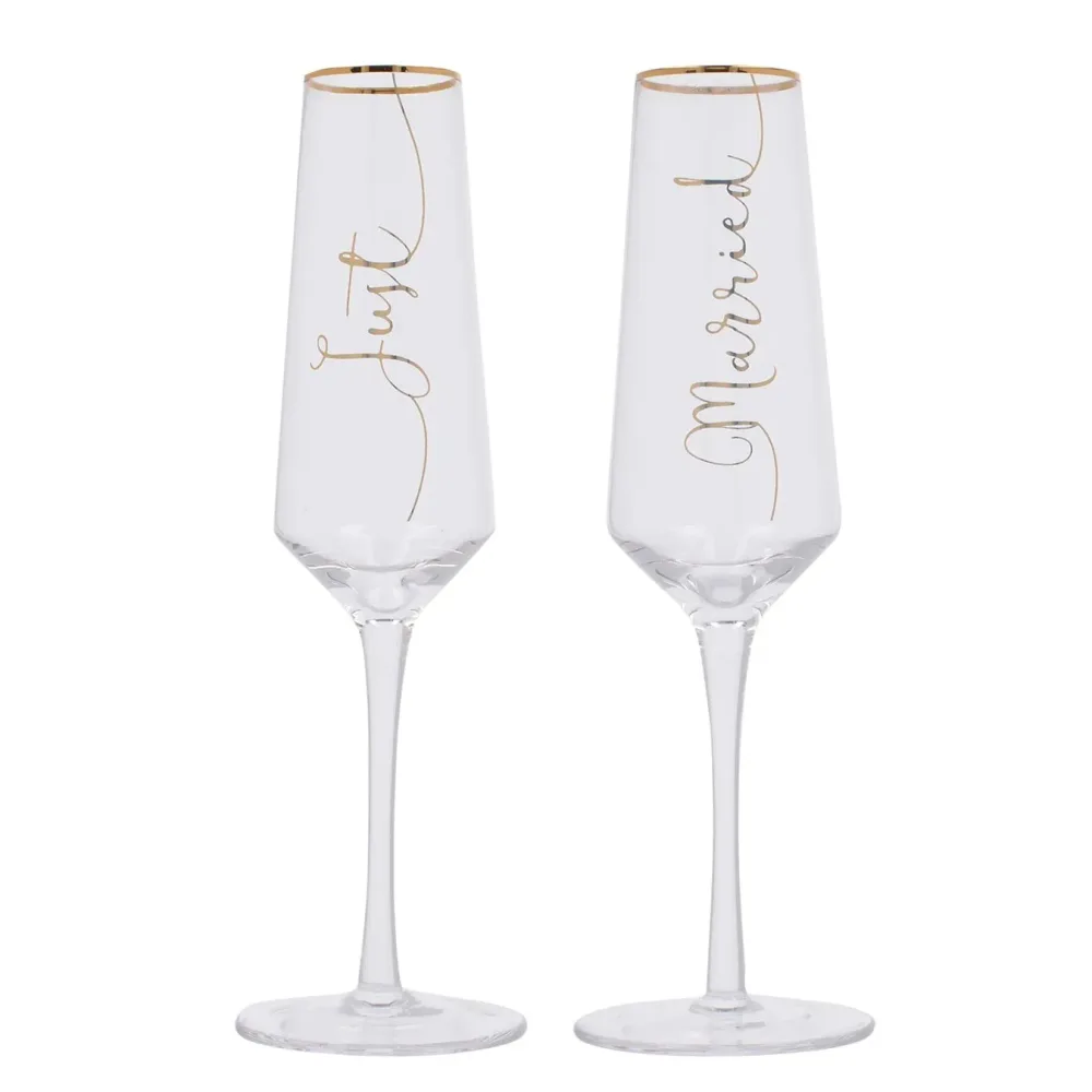 Kitchen Craft Набор из 2 бокалов для шампанского Ava & I Just Married 250 мл EAN 5050993347182
