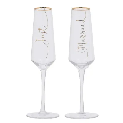 Kitchen Craft Набор из 2 бокалов для шампанского Ava & I Just Married 250 мл EAN 5050993347182