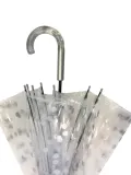 Smati Прозрачный зонт с длинным куполом в серебряный горошек EAN 3760042161578 — фото 3