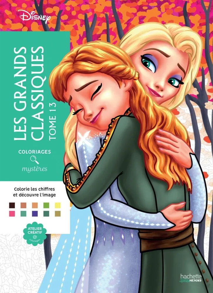 Hachette раскраска по номерам Coloriages mystères -/Francuski Grands classiques Tome 13