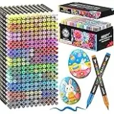 NICETY 360 Couleurs Feutres Acryliques avec Pointe 1–5 мм – Маркер для акриловой краски для Pierre, Bois, Verre, Céramique & Tissu – Marqueur Acrylique pour Surfaces Multiples, непроницаемый и нетоксичный — фото 2
