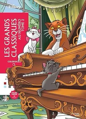 Раскраска по номерам Coloriages mysteres Disney - Grands classiques Tome 2