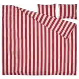 IKEA SLÅNHÖSTMAL (ИКЕА СЛОНХОСТМАЛ) — Пододеяльник и 2 наволочки, темно-красный в полоску.200x200/50x60 см — фото 2